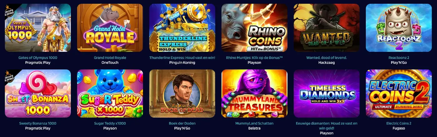 Wintari Casino gokkasten en populaire online slots